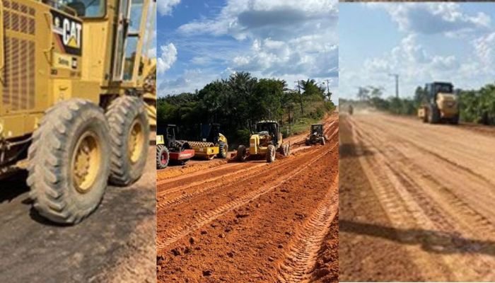 obras na cidade de Boca do Acre