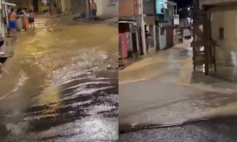 adutora se rompeu na noite desse domingo