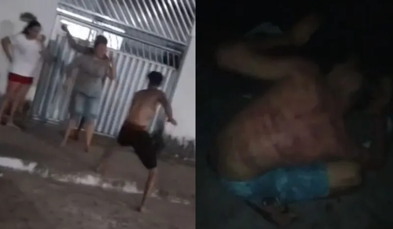 filho agride mãe