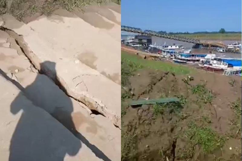 rachaduras em terreno