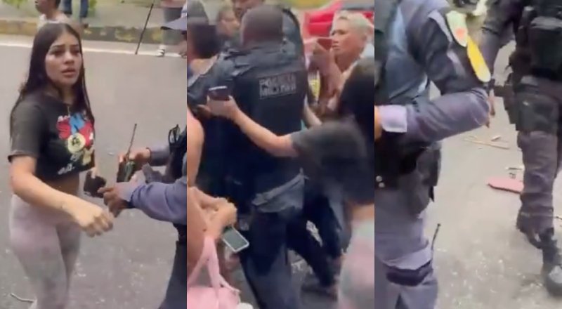 pm arrasta jovem pelos cabelos
