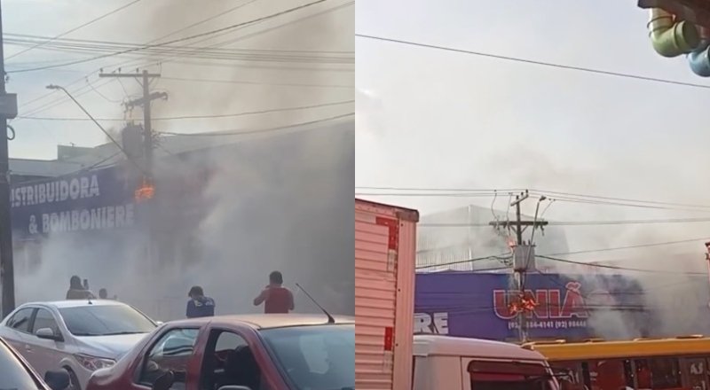 Fiação pega fogo
