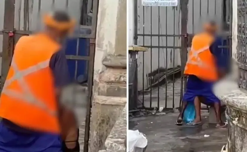 Casal é flagrado fazendo sexo