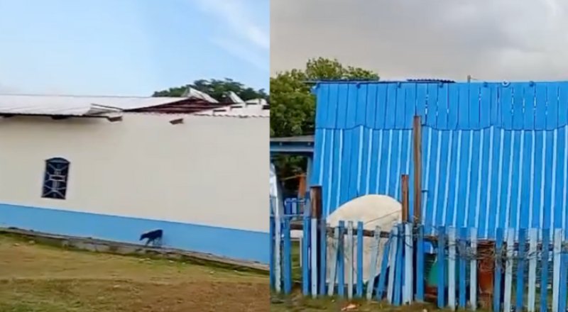 Temporal destrói casas