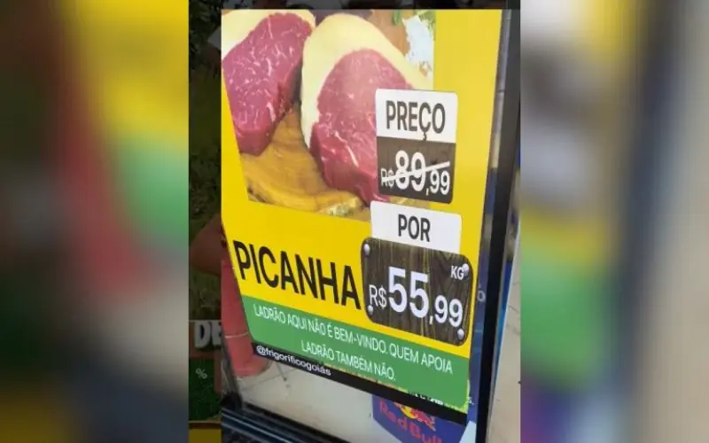 Açougue remove propaganda